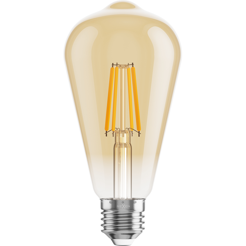Mexen Vintis 10x Bec filament LED E27, ST64, 4W, Cald - 2700K, 400 lm, chihlimbar - L152-E27-0427-50x10