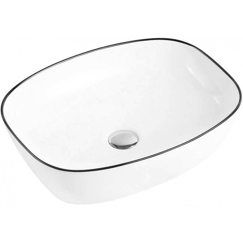 Mexen Lita 49 x 37 cm-es pult feletti mosdókagyló, fehér/fekete - 22124907
