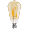 Mexen Vintis 6x LED filament izzó E27, ST64, 8W, Meleg - 2200K, 750 lm, borostyán - L152-E27-0822-50x06