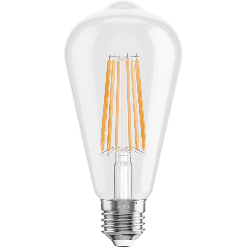 Mexen Vintis 6x LED filament izzó E27, ST64, 10W, Meleg - 2700K, 1320 lm, átlátszó - L152-E27-1027-00x06