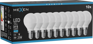 Mexen Nova LED izzó E14, G45, 3W, Hideg - 6500K, 315 lm - L101-E14-0365-01