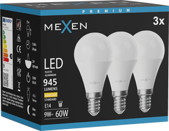 Mexen Nova 3x Bec LED E14, G45, 9W, Cald - 3000K, 945 lm - L101-E14-0930-01x03