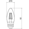 Mexen Vintis 3x Bec bec filament LED E27, C35, 6W, Neutru - 4000K, 720 lm, transparent - L154-E27-0640-00x03