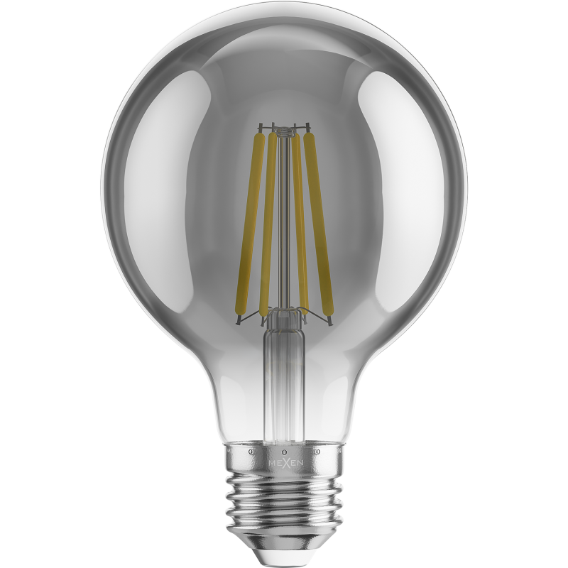 Mexen Vintis 3x Bec LED cu filament E27, G80, 8W, Caldă - 2700K, 680 lm, fumuriu - L155-E27-0827-70x03