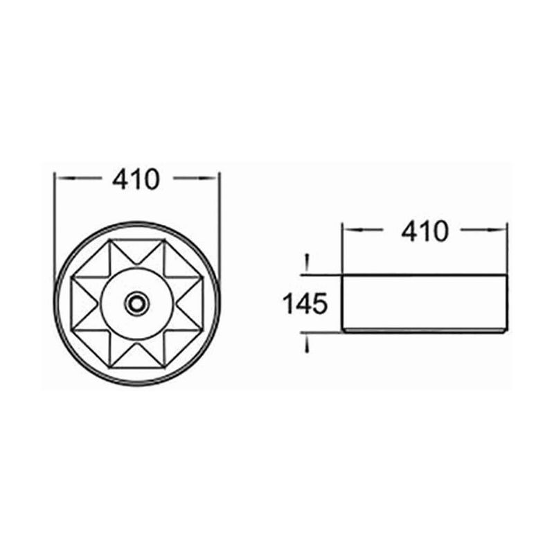 Mexen Lupita felültéti mosdókagyló 41 x 41 cm, kék - 22144163