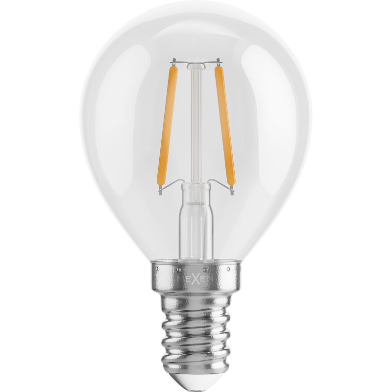 Mexen Vintis 10x LED filament izzó E14, G45, 2W, Meleg - 2700K, 240 lm, átlátszó - L156-E14-0227-00x10