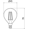 Mexen Vintis 6x LED filament izzó E14, G45, 4W, Semleges - 4000K, 470 lm, átlátszó - L156-E14-0427-00x06