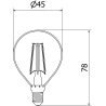 Mexen Vintis 10x Bec LED filament E14, G45, 4W, Neutrală - 4000K, 470 lm, clar - L156-E14-0427-00x10 - L156-E14-0440-00x10