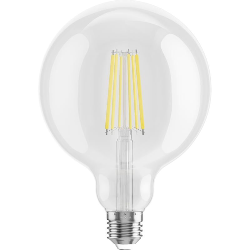 Mexen Vintis 3x Bec LED cu filament E27, G125, 10W, Neutru - 4000K, 1320 lm, transparent - L158-E27-1040-00x03
