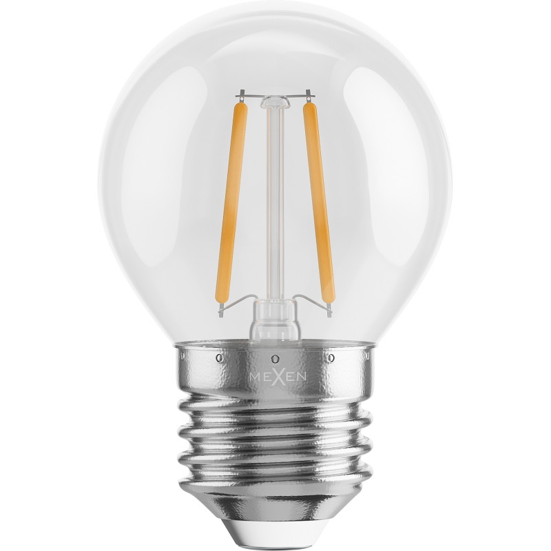 Mexen Vintis 10x Bec filament LED E27, G45, 2W, Caldă - 2700K, 240 lm, clar - L156-E27-0227-00x10
