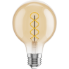 Mexen Vintis 6x Filament spirál LED izzó E27, G80, 2W, Meleg - 2200K, 170 lm, borostyán - L165-E27-0222-50x06