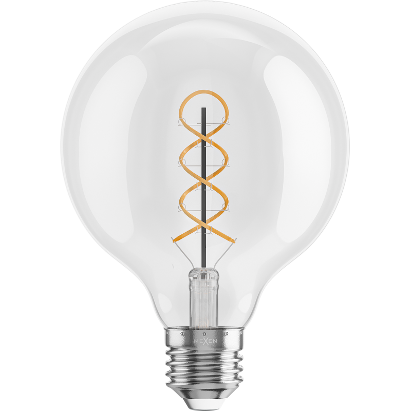 Mexen Vintis 10x LED filament spirál izzó E27, G95, 6W, Meleg - 2700K, 630 lm, tiszta - L167-E27-0627-00x10