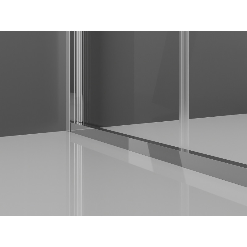 Mexen Exo-F 3S 3-falú, összecsukható zuhanykabin 80 x 75 cm, átlátszó, króm - 816-080-075-01-00-3S