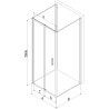 Mexen Exo-F 3S cabina de duș pliabilă cu 3 pereți 100 x 75 cm, transparentă, crom - 816-100-075-01-00-3S
