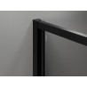 Mexen Exo-B Duo 3S 3-falú, nyitható zuhanykabin 70 x 80 cm, átlátszó, fekete - 814-070-080-70-00-3S