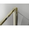 Mexen Exo-3S cabina de duș cu 3 pereți pliabilă 80 x 75 cm, transparentă, aurie - 816-080-075-50-00-3S