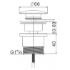 Mexen dop cu clic universal, gri pistol periat - 79930-66