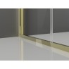 Mexen Exo-F 3S 3-oldalú, összecsukható zuhanykabin 80 x 80 cm, átlátszó, arany - 816-080-080-50-00-3S