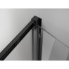 Mexen Exo-3S 3-oldalú összecsukható zuhanyfülke 75 x 120 cm, átlátszó, fekete - 816-075-120-70-00-3S