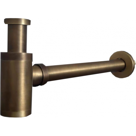 Mexen fél szifon mosdóhoz, kör alakú, antik bronz - 79950-30