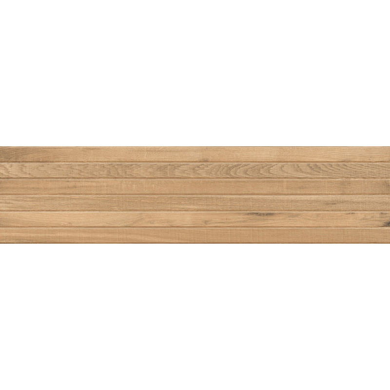 Mexen Western Wood Gres mat glazurat Almond, imitatie lemn, plăcuță perete 120 x 30 cm, mat - TL702-120-030-50