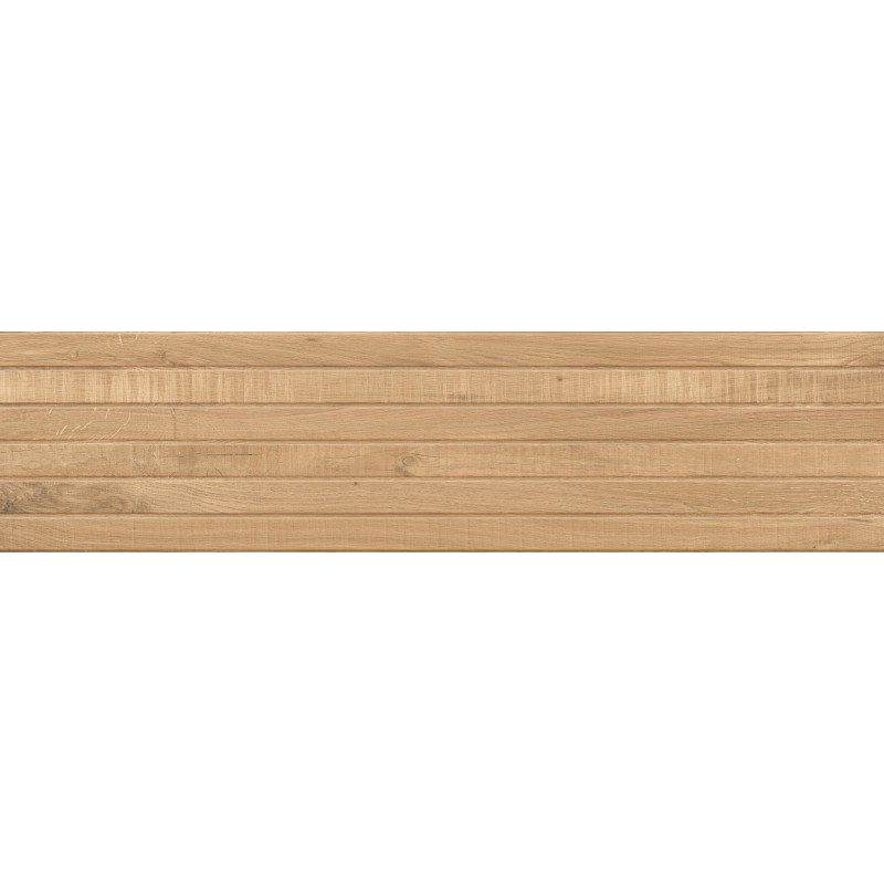 Mexen Western Wood Gres mat glazurat Almond, imitatie lemn, plăcuță perete 120 x 30 cm, mat - TL702-120-030-50