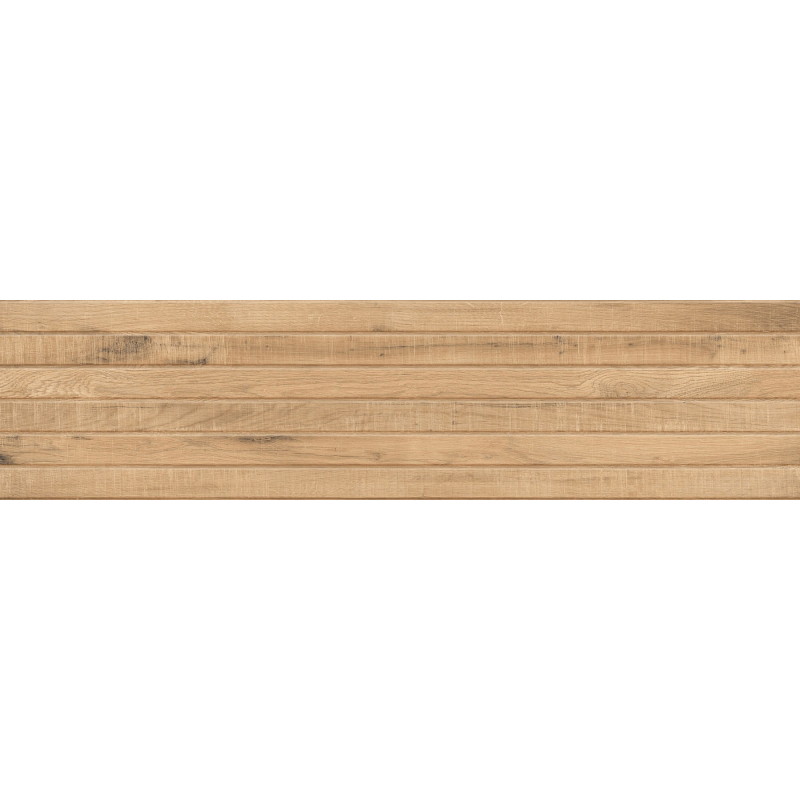 Mexen Western Wood Gres mat glazurat Almond, imitatie lemn, plăcuță perete 120 x 30 cm, mat - TL702-120-030-50