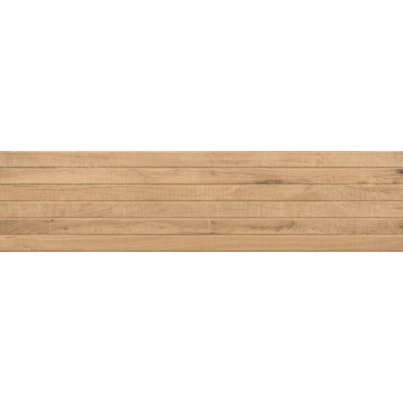 Mexen Western Wood Gres mat glazurat Almond, imitatie lemn, plăcuță perete 120 x 30 cm, mat - TL702-120-030-50