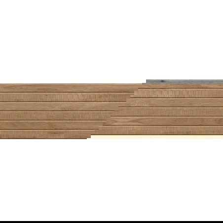 Mexen Western Wood Walnut gres smălțuit rectificat G1, placă de podea și perete imitație lemn 120 x 30 cm, mat
