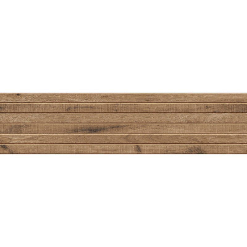 Mexen Western Wood Walnut gres smălțuit rectificat G1, placă de podea și perete imitație lemn 120 x 30 cm, mat