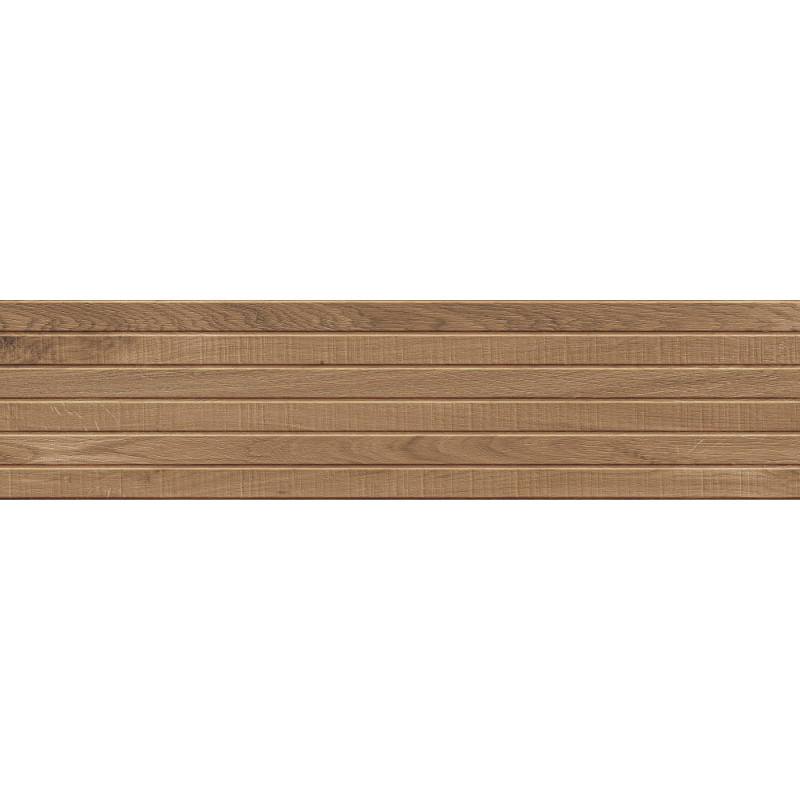 Mexen Western Wood Gres glazurat rekt. G1, placă de perete asemănătoare lemnului Walnut 120 x 30 cm, mat - TL702-120-030-54