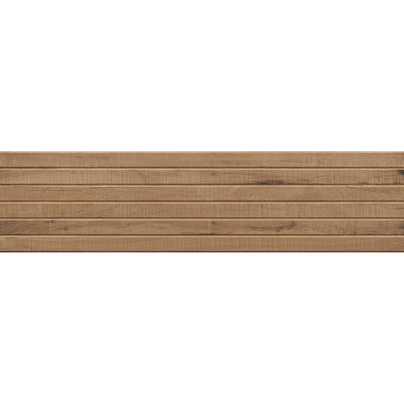Mexen Western Wood Gres glazurat rekt. G1, placă de perete asemănătoare lemnului Walnut 120 x 30 cm, mat - TL702-120-030-54
