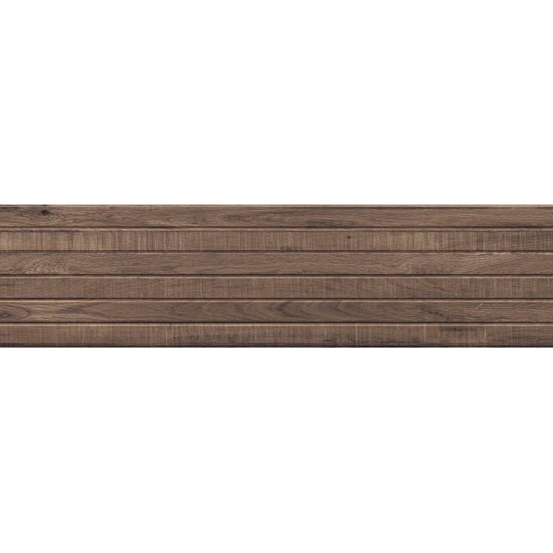 Mexen Western Wood Choco gres glazurat rectificat G1, placă de perete imitatie lemn 120 x 30 cm, mat - TL702-120-030-56