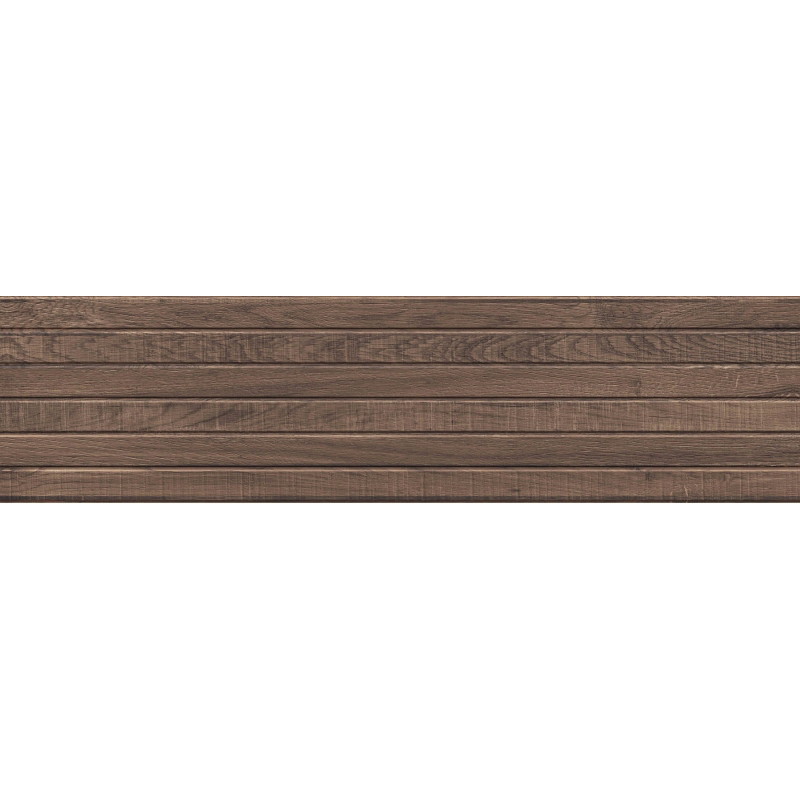Mexen Western Wood Choco gres glazurat rectificat G1, placă de perete imitatie lemn 120 x 30 cm, mat - TL702-120-030-56
