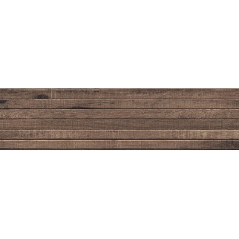 Mexen Western Wood Choco gres glazurat rectificat G1, placă de perete imitatie lemn 120 x 30 cm, mat - TL702-120-030-56