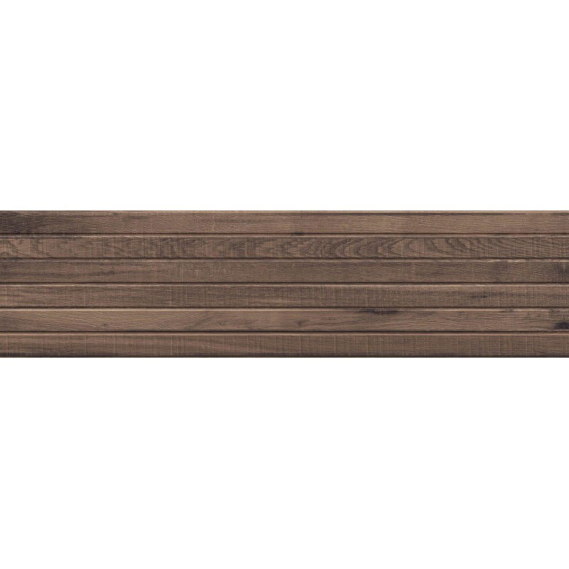 Mexen Western Wood Choco gres glazurat rekt. G1, placă de perete asemănătoare lemnului 120 x 30 cm, mat - TL702-120-030-56
