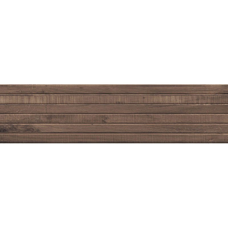 Mexen Western Wood Choco mázas gres rek., fahatású falburkolat 120 x 30 cm, matt - TL702-120-030-56