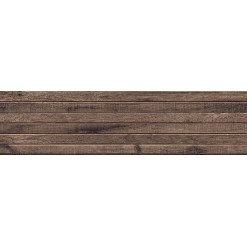 Mexen Western Wood Choco gres glazurat rectificat G1, placă de perete imitatie lemn 120 x 30 cm, mat - TL702-120-030-56