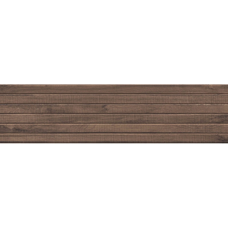Mexen Western Wood Choco gres glazurat rectificat G1, placă de perete imitatie lemn 120 x 30 cm, mat - TL702-120-030-56