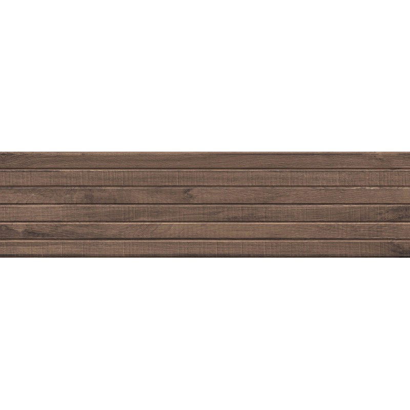 Mexen Western Wood Choco gres glazurat rekt. G1, placă de perete asemănătoare lemnului 120 x 30 cm, mat - TL702-120-030-56