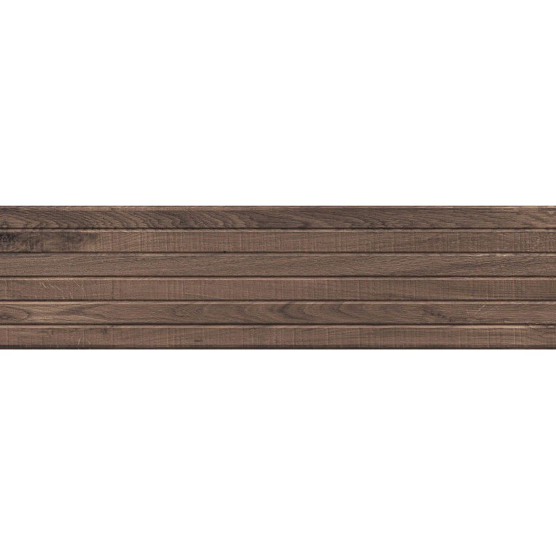 Mexen Western Wood Gres glazurat rectificat Choco, placă tip lemn pentru pardoseli și pereți 120 x 30 cm, mat