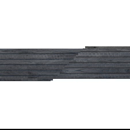 Mexen Western Wood Gres portelanat Nero rektificat. G1, placă de perete imitatie lemn 120 x 30 cm, mat - TL702-120-030-58