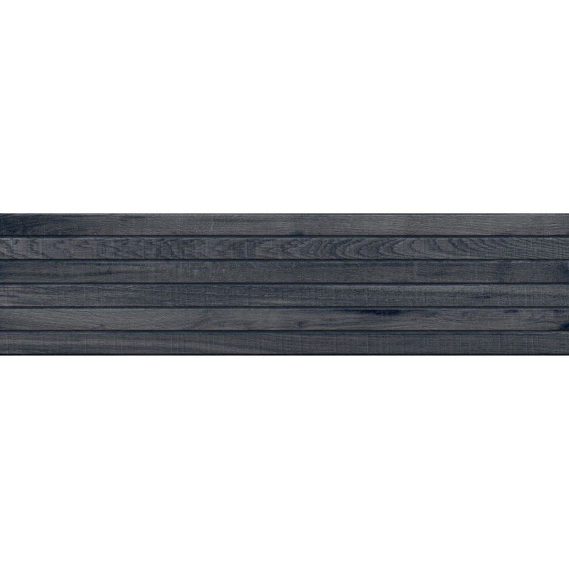 Mexen Western Wood Nero mázas gres rek. G1, fa hatású fali csempe 120 x 30 cm, matt - TL702-120-030-58