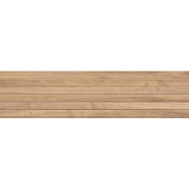 Mexen Mulberry Wood Honey gres vitrat rectificat. G1, placă de perete asemănătoare lemnului 120 x 30 cm, mat