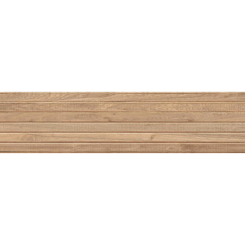 Mexen Mulberry Wood Honey gres vitrat rectificat. G1, placă de perete asemănătoare lemnului 120 x 30 cm, mat