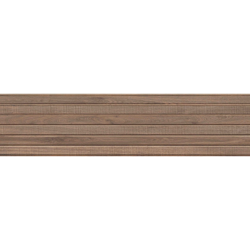 Mexen Mulberry Wood Gres maro smălțuit rectif. G1, placă de perete asemănătoare lemnului 120 x 30 cm, mat