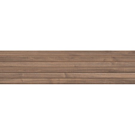Mexen Mulberry Wood Barna mázas gres rek. G1, fa hatású fali csempe 120 x 30 cm, matt - TL703-120-030-50