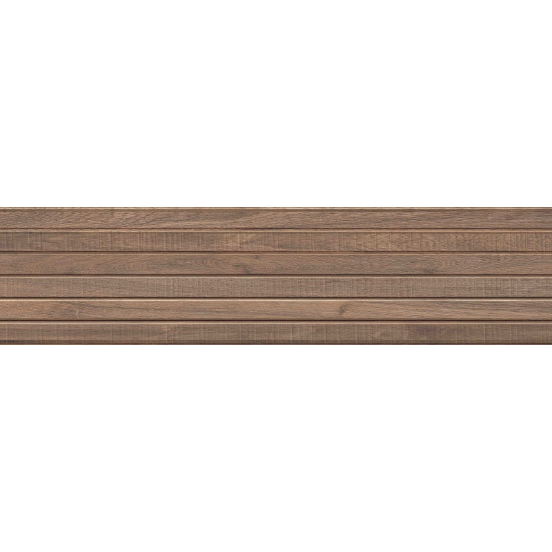 Mexen Mulberry Wood Gres maro smălțuit rectif. G1, placă de perete asemănătoare lemnului 120 x 30 cm, mat