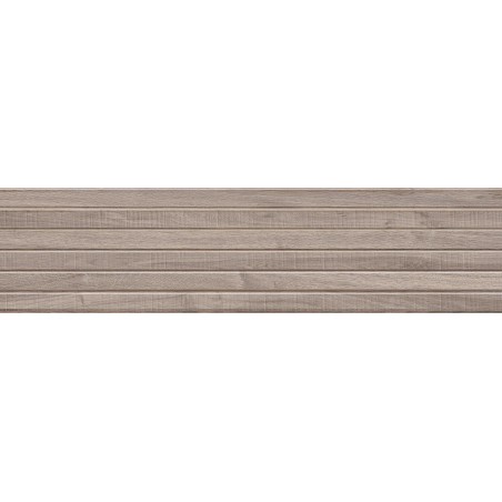 Mexen Mulberry Wood Tortora mázas porcelán kő, fahatású falburkolólap, 120 x 30 cm, matt - TL703-120-030-52