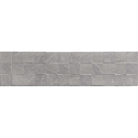 Mexen Icon Lyon Grigio gres smălțuit rectificat G1, placă de perete 120 x 30 cm, mat - TL712-120-030-51